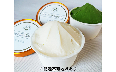 豆乳ジェラート 大和大鉄砲大豆 プレーン 抹茶 食べ比べ 豆乳ジェラート【計6個 2種】【冷凍】