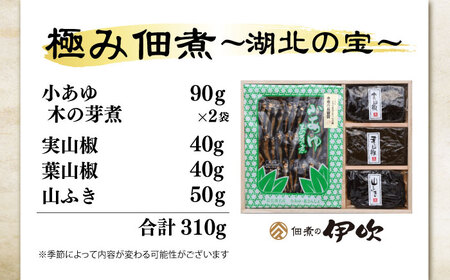 【佃煮の伊吹】 極み佃煮 〜湖北の宝〜　小あゆ木の芽煮90g2点＆amp;山菜の佃煮3点 詰合 滋賀県長浜市/伊吹食品株式会社[AQCA007]