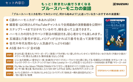 心躍るグリーンのハーモニカ♪スズキ ブルースハーモニカOLIVE C-20 C調と楽譜集のセット 雑貨 日用品 
