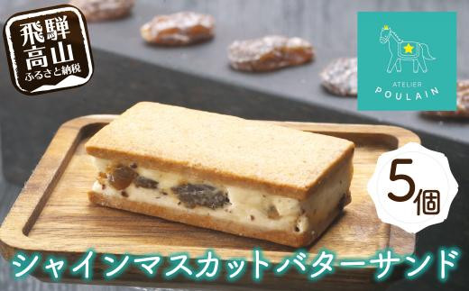 【数量限定】 シャインマスカット レーズンバターサンド 5個 洋菓子 お菓子 贈答 内祝い 熨斗 のし対応可 本郷 KB007