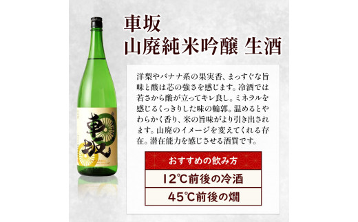 日本酒 呑み比べ3本セット 車坂山廃純大 車坂吟醸 車坂廃純吟 720ml×各1本 酒のねごろっく 《90日以内に出荷予定(土日祝除く)》和歌山県 岩出市 日本酒 酒 飲み比べ ３本セット 720ml