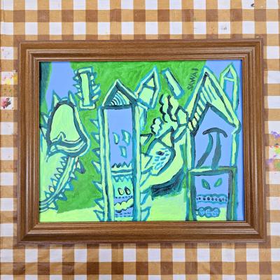 ふるさと納税 三宅町 絵画 【メタセコイヤ 沢井克之】 一点モノ 美術部 ひまわりの家