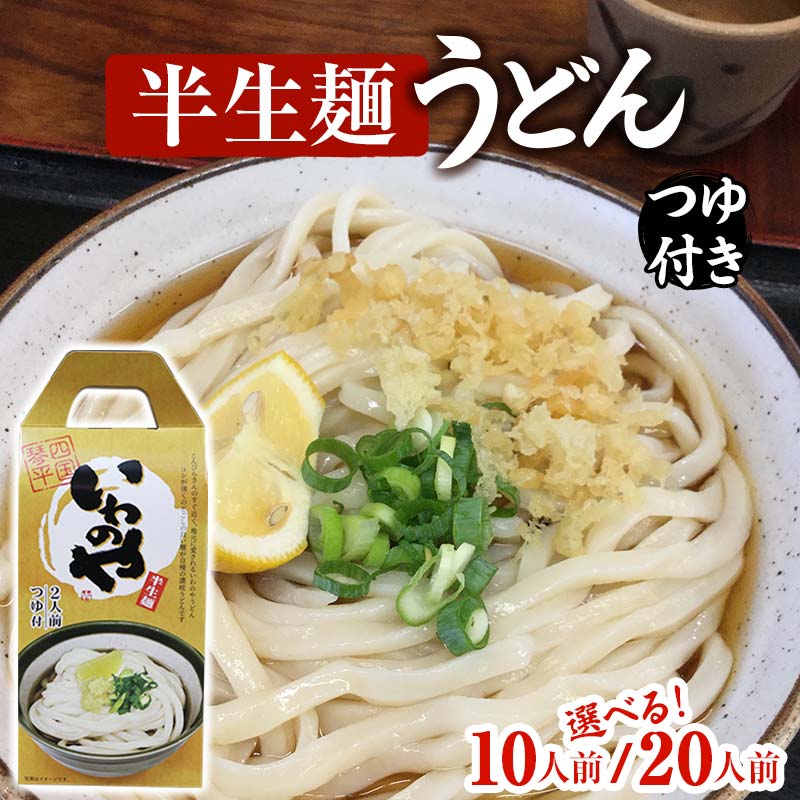 【ふるさと納税】＼選べる容量／ 半生うどん（つゆ付き）5・10箱 うどん 麺 麺類 加工品 食品 F5J-438var