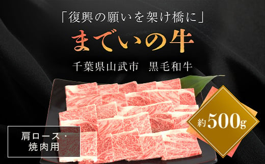 
【約500g・肩ロース・焼肉用】山武牛「までいの牛」肩ロース 牛肉 お肉 黒毛和牛 和牛 国産牛 千葉県 山武市 SMAJ009
