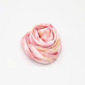 川俣シルクツイルストール 花見山（ピンク）  FAF-0077