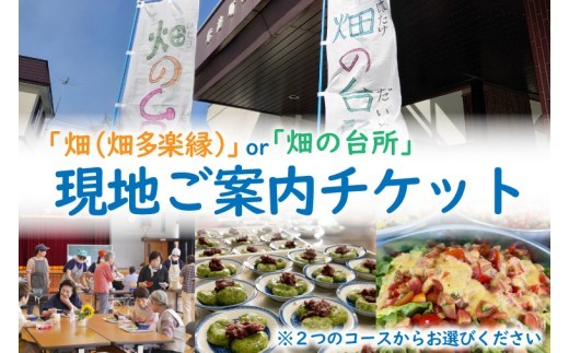 
            畑(畑多楽縁)or畑の台所の現地ご案内チケット (一般社団法人くらしの研究室)（EY002）
          