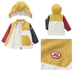 P110(100cm)ミキハウス ウインドブレーカー(赤×紺)100cm【mikihouse ウインドブレーカー アウター ジャケット 子供服 こども キッズ 男の子 女の子 UVカット ピンク ブラ