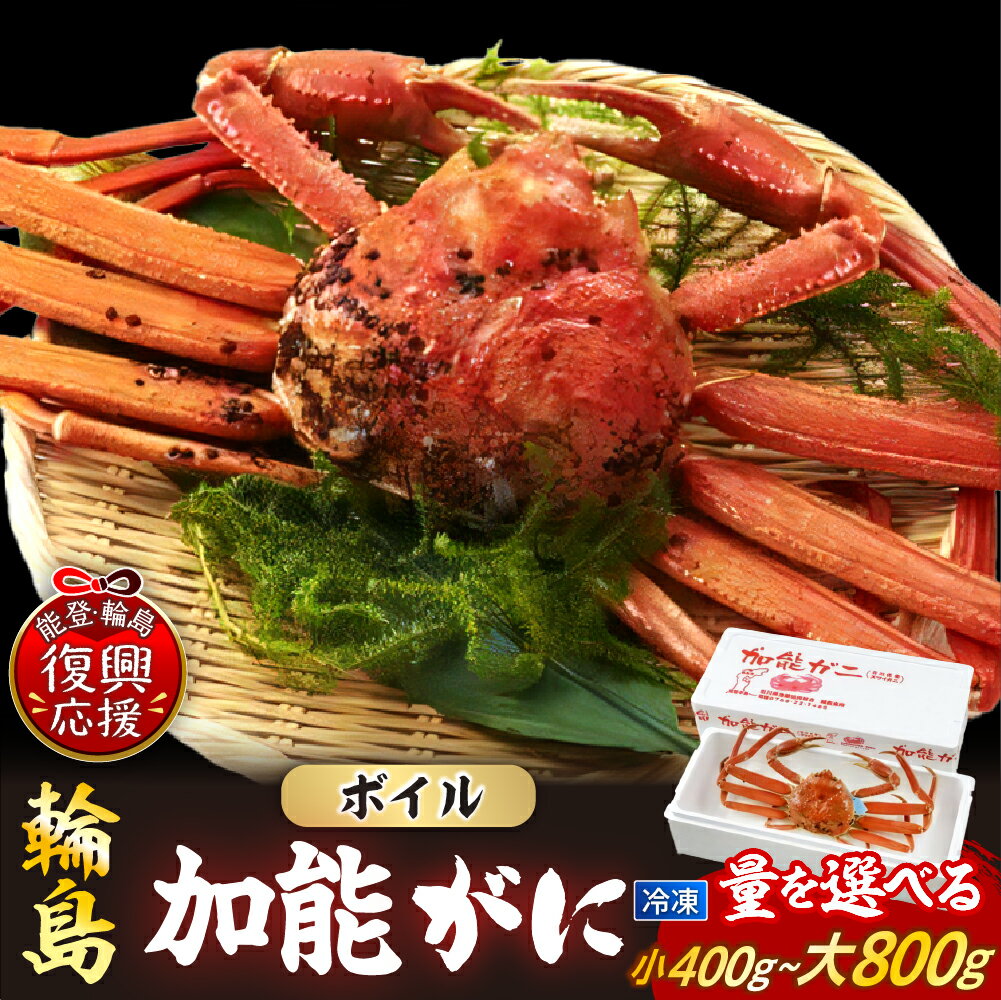 【ふるさと納税】先行予約 加能ガニ（雄ズワイガニ、冷凍）選べる内容量 | 【2025年11月下旬-12月末日にお届け】 ブランド蟹 かに 海鮮 冷凍便 ギフト プレゼント 贈り物 量を選べる 能登 石川県 輪島市