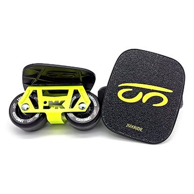 ふるさと納税 土浦市 JMKRIDEのJMKスケート ブラックイエロー / ブラック BY.Logo - フリースケート