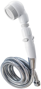 No.395-02 【ライトグレー】3Dearthshower安心STOP　ステンレスホース付