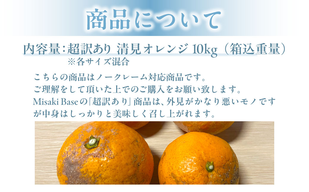 【先行受付】【※超訳あり】清見オレンジ 10kg ※離島への配送不可（2026年3月中旬より順次発送） IKTAB010 