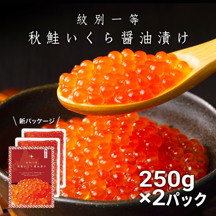 40-152 紋別一等～いくら醤油漬け500g（250g×2パック）
