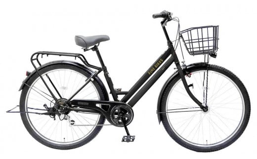 完成品でお届け！ シティサイクル 27.5インチ 通勤 通学 オートライト シマノ製外装６段変速 《6月上旬頃発送》［京都 自転車 シティサイクル 人気 おすすめ スポーツ アウトドア ツーリング ブランド メーカー］FAT-FBFT2756【マットブラック(K41T)】