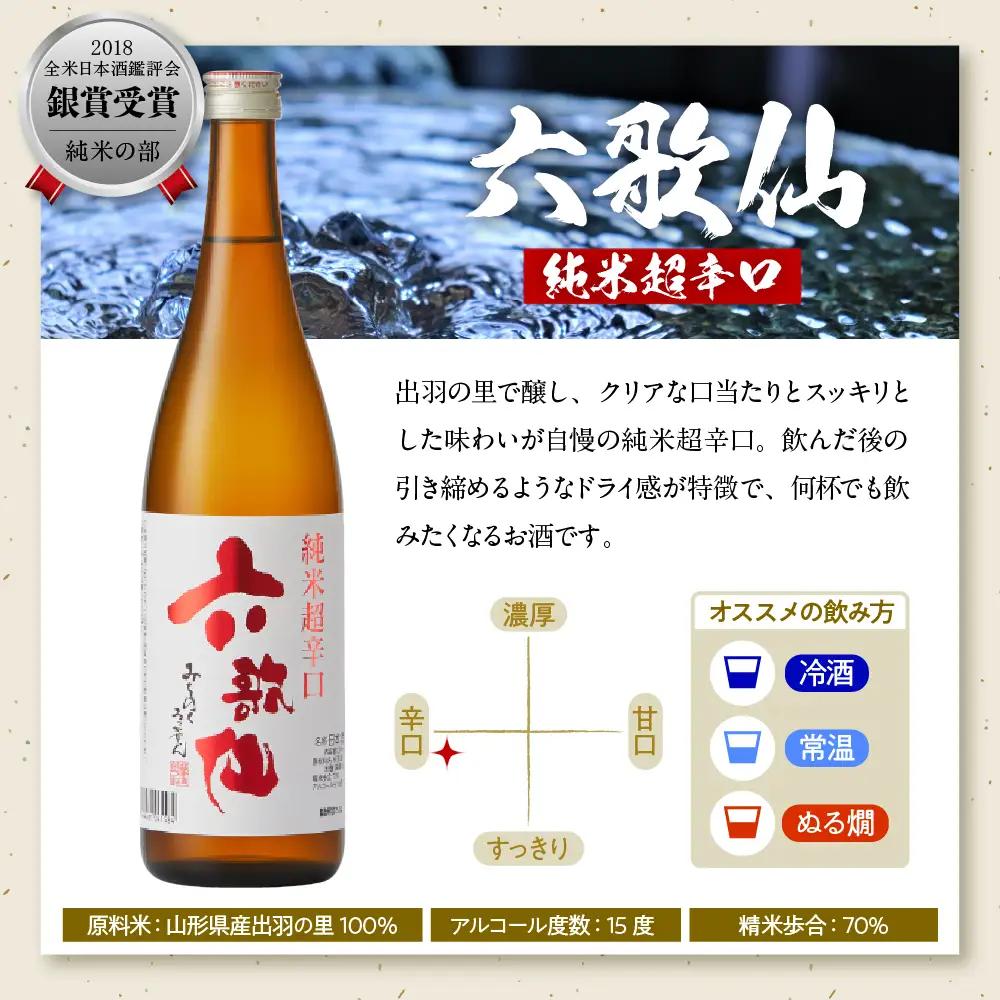 六歌仙 【 六歌仙 定番セット 】 1,800ml 酒 セット