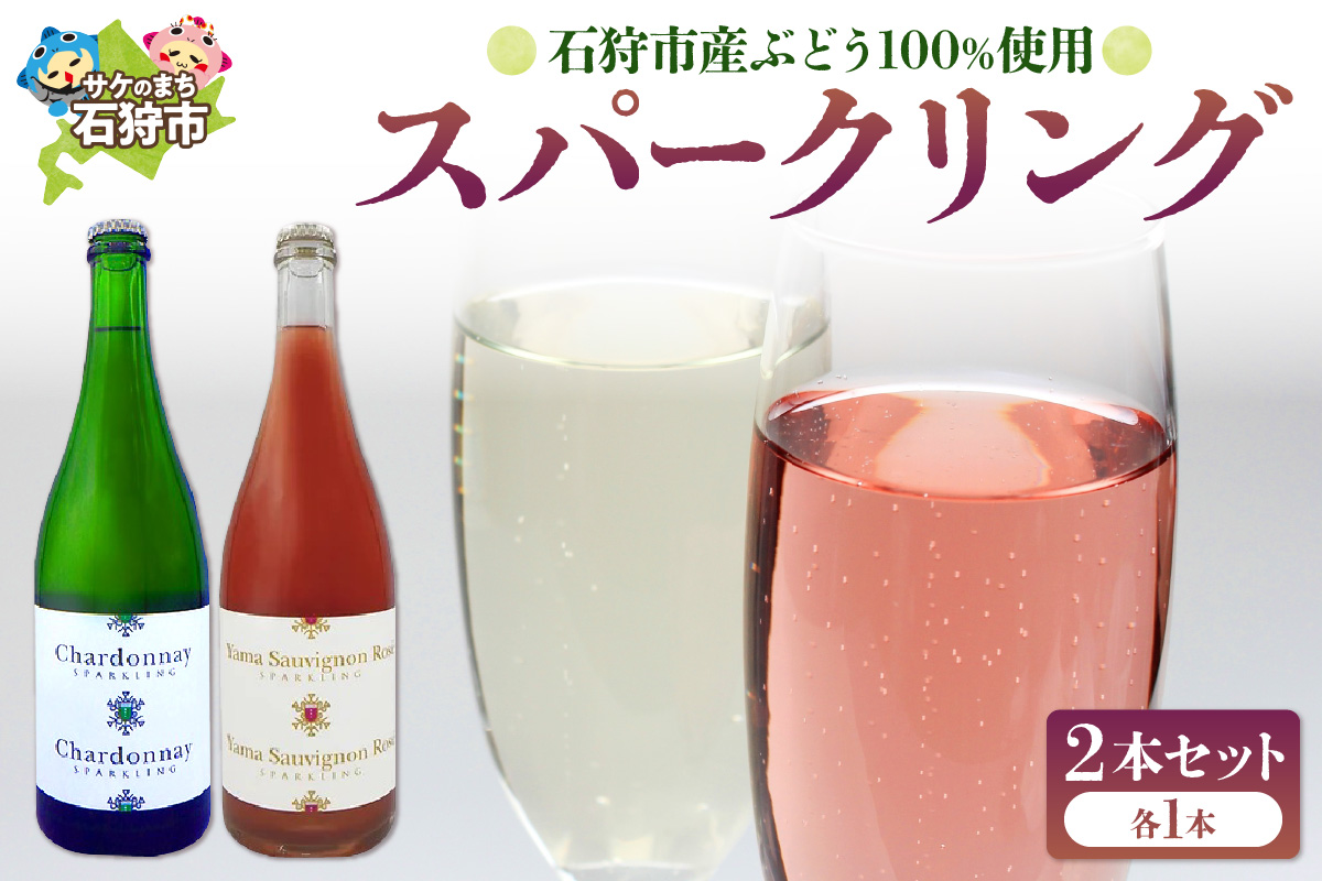 330009001 石狩市産ぶどうで作ったスパークリング 2本セット