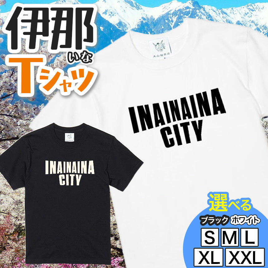 【ふるさと納税】【選べる】カラーとサイズ INA CITY Tシャツ ホワイト ブラック S～XXL | アパレル 服 洋服 Tシャツ ロゴT シャツ 伊那デザイン シンプルT ホワイト ブラック ご当地T ローカルブランド カジュアル 伊那市 ふるさと納税