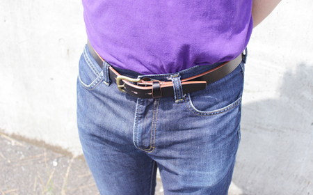 【minca】幅35mmベルト/32インチ  栃木レザーの希少な「ハーネスレザー」使用の贅沢な1枚革のレザーベルト/ブラック/HL-B02/BLACK/minca　551