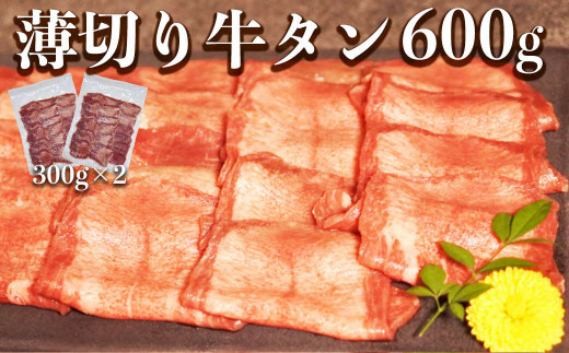 オアシス九州 牛タン  薄切り スライス 牛タン(軟化加工） 600g 冷凍 _U117-0043