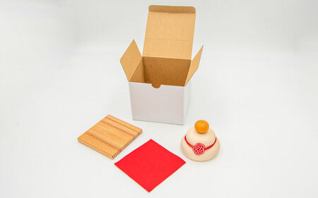 きのいい鏡餅(ミニ)　日田市 / ウッドアート楽 お正月 飾り 鏡もち[ARDN035]