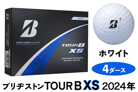 TOUR B XS ゴルフボール ホワイト 2024年モデル 4ダース ブリヂストン 日本正規品 ツアーB｜48個入り BRIDGESTONE ブリジストン ツアーB スピン系 ディープ感 ソフトフィール 打感 乗り感 風に強い 強弾道 高耐久性 ふるさと [2008]
