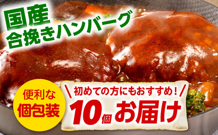 【最速便】デミグラスハンバーグ10個 ハンバーグ 牛肉 合挽