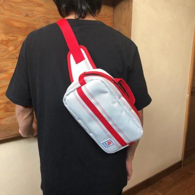 ふるさと納税 諏訪市 【SUWAプレミアム】ウエストバック　ホワイト(パイピングカラー:赤) |  | 03