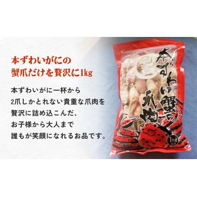 ふるさと納税 石巻市 本ズワイガニ 爪肉 1kg 蟹爪 かに カニ 蟹 蟹の爪 ずわいがに 冷凍 海鮮 魚介類 |  | 01