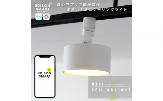 エジソンスマートミニシーリングライト アーム付き(ダクトレール用)【ホワイト】福岡市