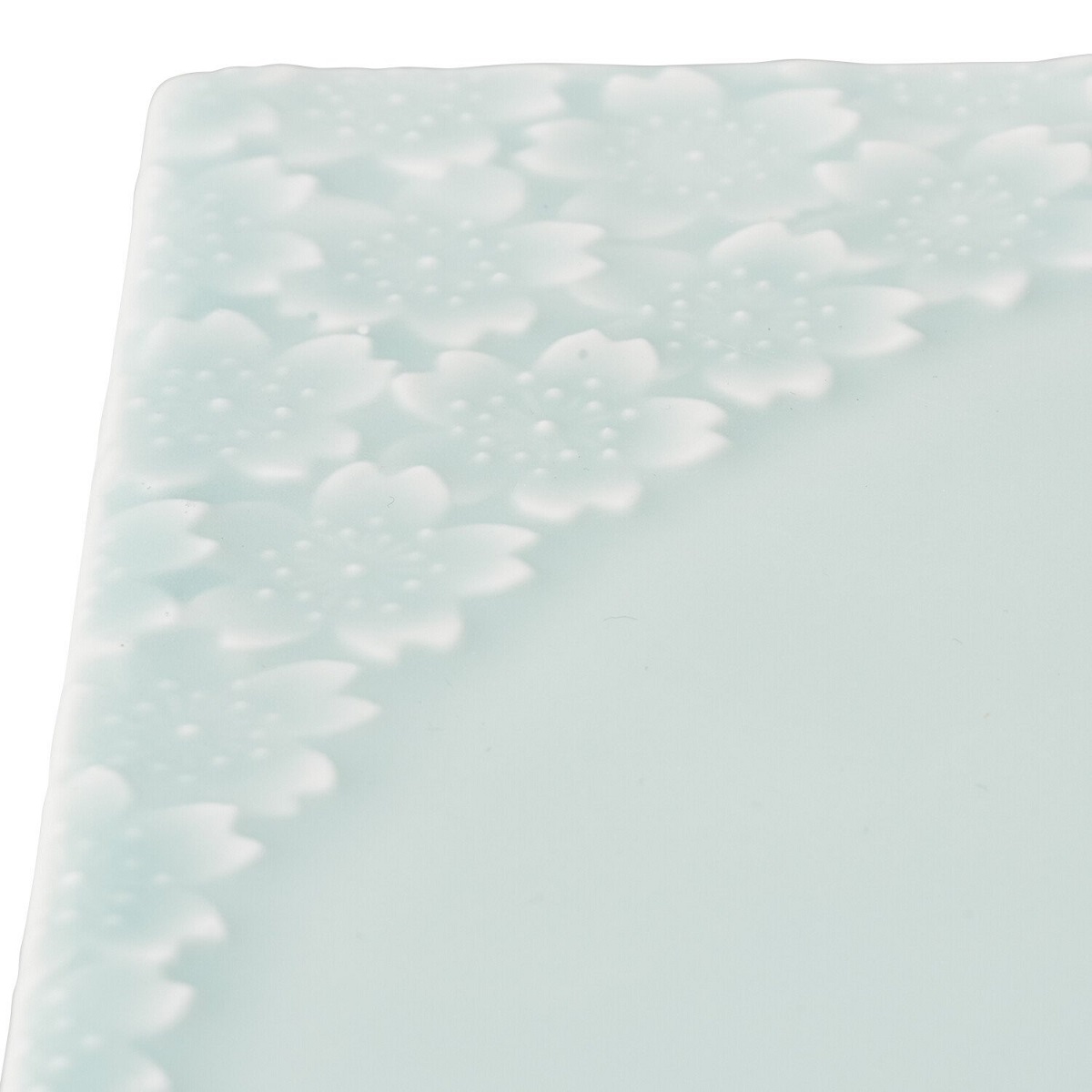 【伊万里焼】モイスト 桜彫 スクエアプレート H1186