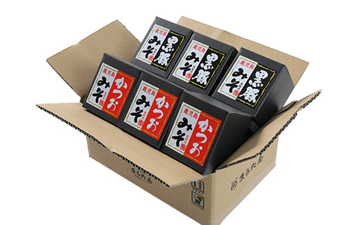 枕崎 まるた屋 かつおみそ 黒豚みそ 瓶入り 6個 A3−39【1167951】
