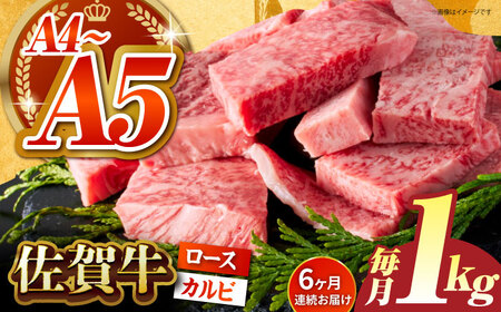 ＜全6回定期便＞佐賀牛 はしっこちゃん  計1kg（ロース カルビ） HCS045 佐賀牛 焼肉