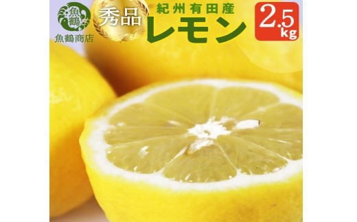 
                  秀品　紀州有田産レモン　2.5kg【予約】※2027年3月上旬頃〜2027年3月下旬頃に順次発送予定(お届け日指定不可) レモン れもん 果物 柑橘【uot776】
                