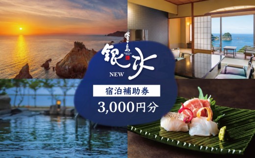 堂ヶ島 ニュー 銀水　宿泊補助券（3,000円分）/ 静岡 伊豆 堂ヶ島 銀水 観光 旅行 国内旅行 宿泊 宿泊補助券 海 夕陽 露天風呂 西伊豆