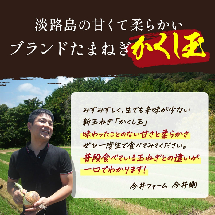 【新玉ねぎ】今井ファームの淡路島たまねぎ「かくし玉」 5kg【発送時期2026年4月下旬～5月頃】　玉ねぎ 産地直送