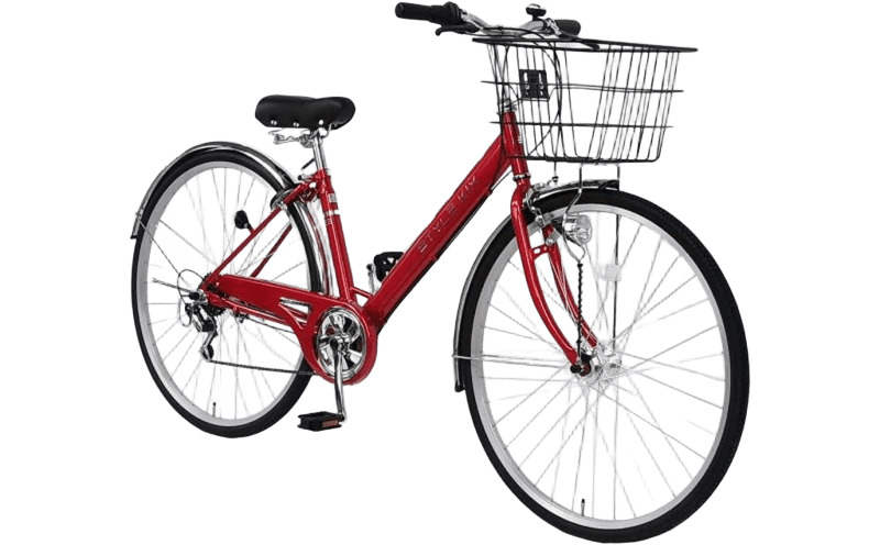 STYLE KIX  CITY276 レッド【27型 自転車 完成品 組み立て不要 アウトドア サイクリング じてんしゃ 通勤 通学 新生活】 099X338