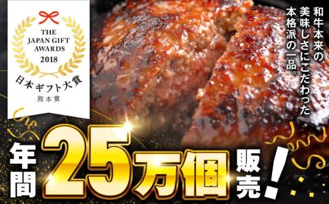 【年間25万個販売！】熊本県産 くまモン あか牛 ハンバーグ 120g×6個 セット 熊本 日本 赤牛 ギフト 贈答 あかうし 肥後 冷凍 国産 牛肉【有限会社 三協畜産】[YCG036]