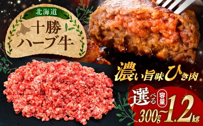 
                  【選べる容量】北海道 十勝 ハーブ牛 ひき肉 300g~1.2kg 《足寄町》【株式会社ノベルズ食品】 [BEAQ069] 牛肉 牛 肉 にく ニク ひきにく 挽肉 挽き肉 国産 道産 北海道産 十勝 6000 6000円 6千円
                