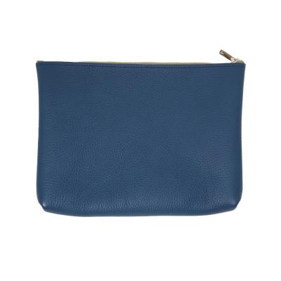 ふるさと納税 鎌倉市 MASSTARD -MINIMAL LEATHER POUCH LARGE- NAVY |  | 01
