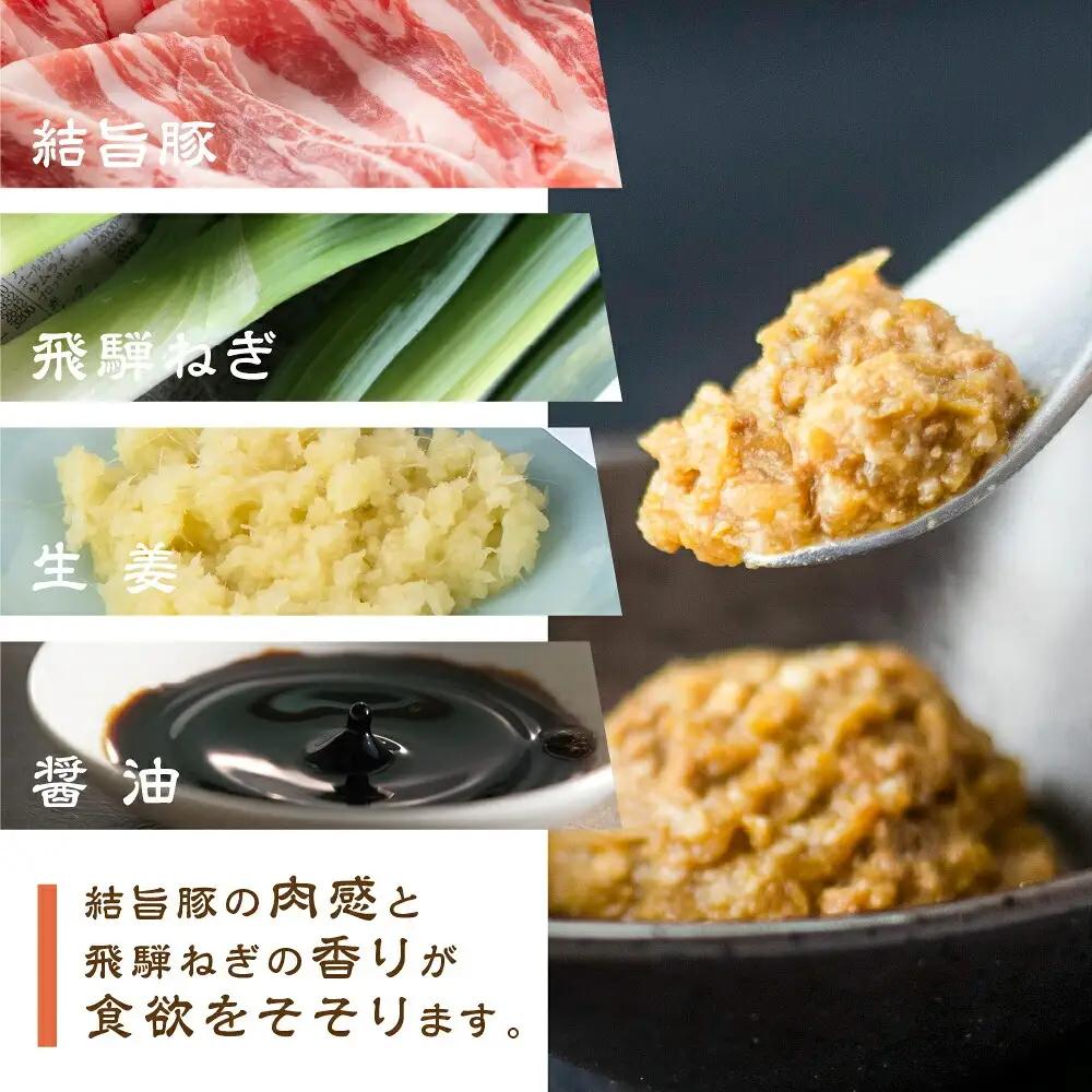 白川郷 結旨豚使用 ねぎ豚醤油 3個 ご飯のお供 国産豚 飛騨ねぎ 調味料 おにぎりの具 具材 白川村 11000円 [S304]