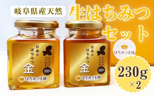 岐阜県産100% 生はちみつセット 230g×2瓶【ギフトBOX入り】 [No.677] ／ 蜂蜜 ハチミツ 百花蜜 天然 岐阜県 特産品