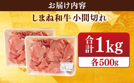 【ブランド牛・しまね和牛】小間切れ 500g×2パック カレー・シチュー用 島根県松江市/Do corporation株式会社（しまね和牛）[ALFU015]