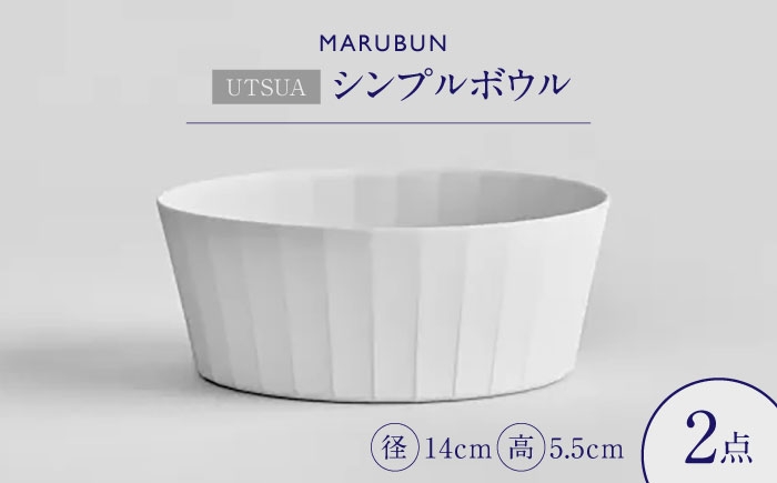 
                  【有田焼】「UTSUA」Bowl Small 2点（Matt white） / 食器 有田焼 / 佐賀県 / 株式会社まるぶん [41APCD093]
                