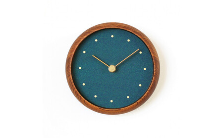 はなもっこ 掛時計 群緑　ブラウン