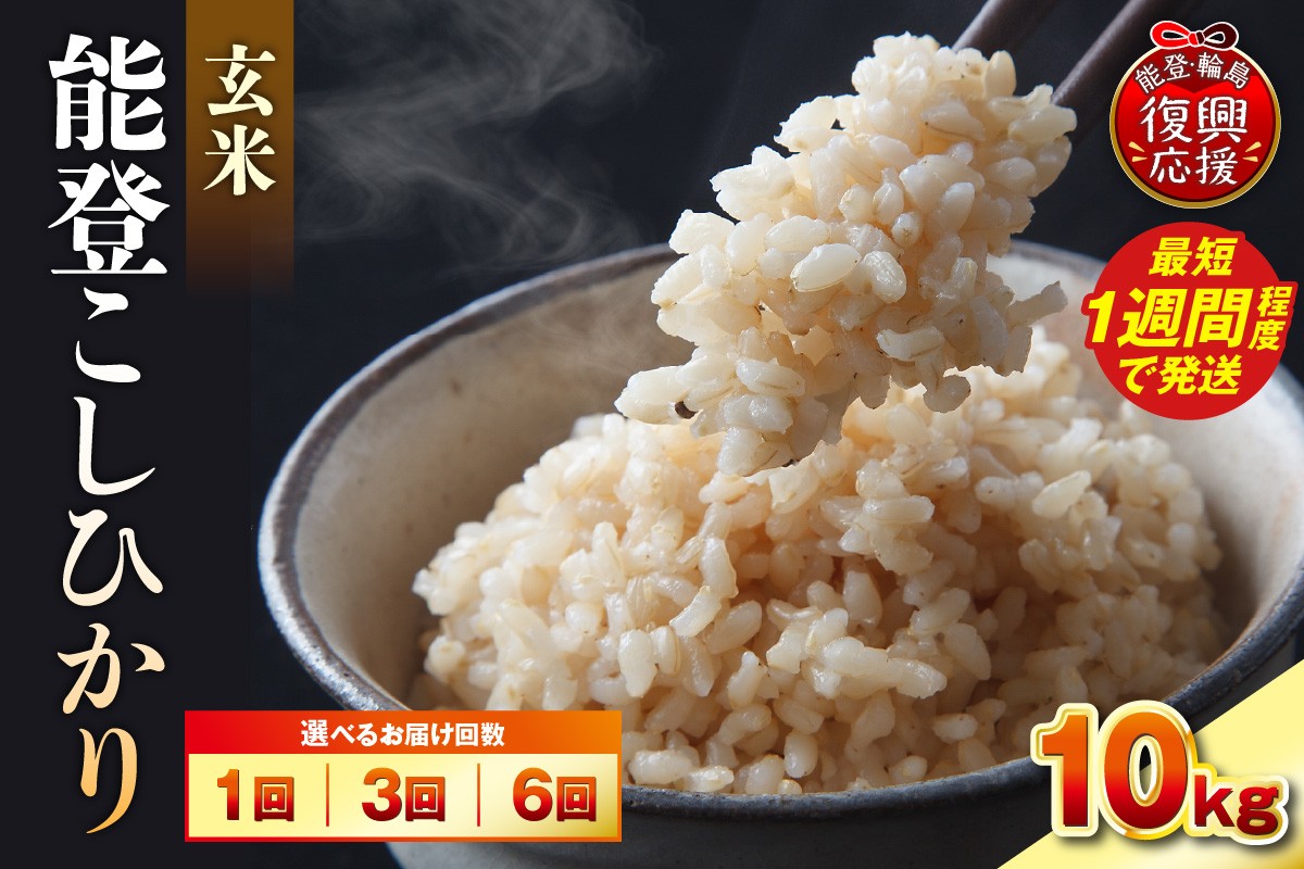 
                  【選べる回数・配送時期】令和7年産 能登コシヒカリ10kg（玄米／残留農薬ゼロ）
                