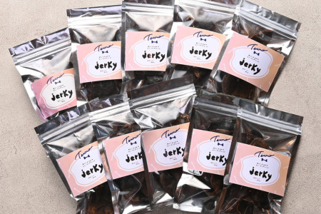 【Tesoro】わんこ用／和牛ハツジャーキー　10袋入り（お肉屋さんが作る犬ご飯）