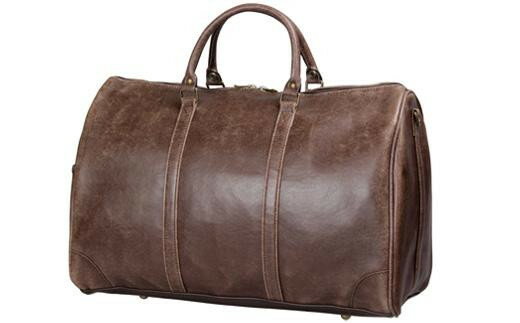 【ふるさと納税】白化合皮兼用ボストン45cm 豊岡製かばん LEGULEG 52006（チョコ） かばん バッグ ボストン ショルダーベルト付 たっぷり収納 ビジネス 旅行