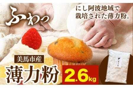 美馬市産 薄力粉 2.6kg お菓子