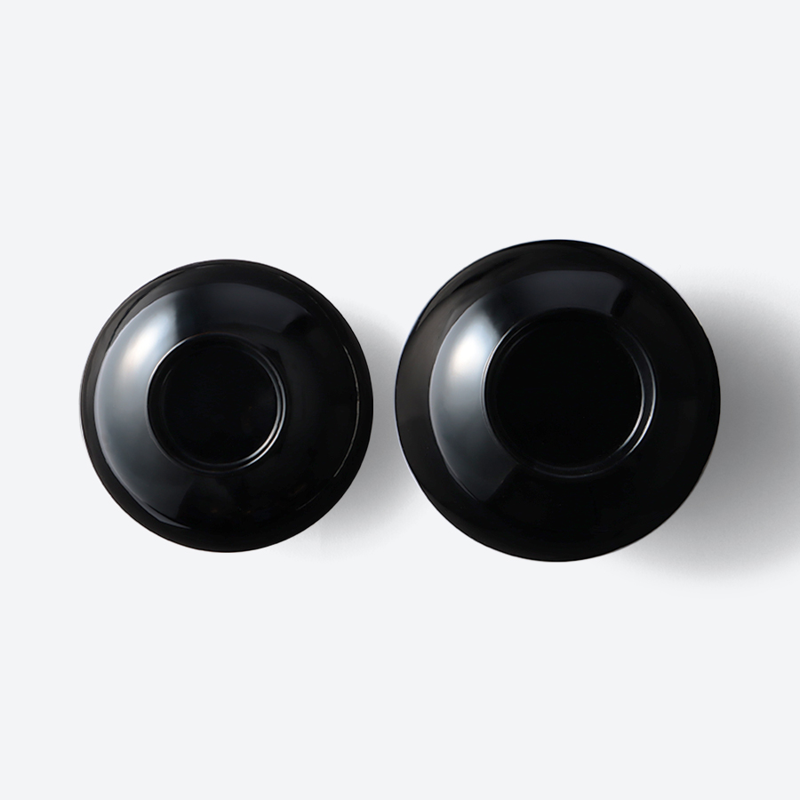 ＜中島忠平漆器店＞福助吸物椀　黒