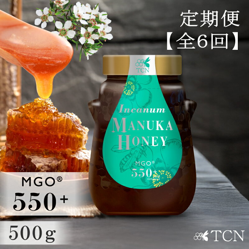【ふるさと納税】マヌカハニー MGO550+ 500g インカナム マヌカハニー【定期便全6回 ※隔月でお届け】 高級 純粋活性マヌカハニー レプトスペルマム系はちみつ ニュージーランド産 マヌカ mgo 550以上 はちみつ 蜂蜜 天然ハチミツ 自然の恵み マヌカ蜜 T143 送料無料