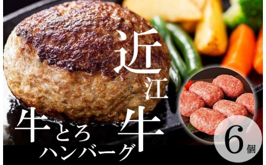 【6月お届け】【近江牛 牛とろハンバーグ 150g 6個】ふるさと納税 冷凍 ハンバーグ ギフト お取り寄せ 贈答用  黒毛和牛 ブランド牛 三大和牛 和牛 冷凍食品 お弁当 おかず お惣菜 滋賀県 竜王